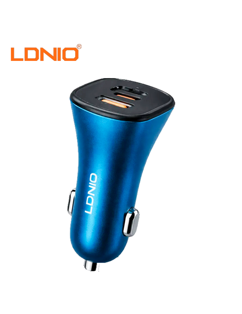 Cargador De Carro Ldnio C3 60W 1 USB C & USB A (C3)