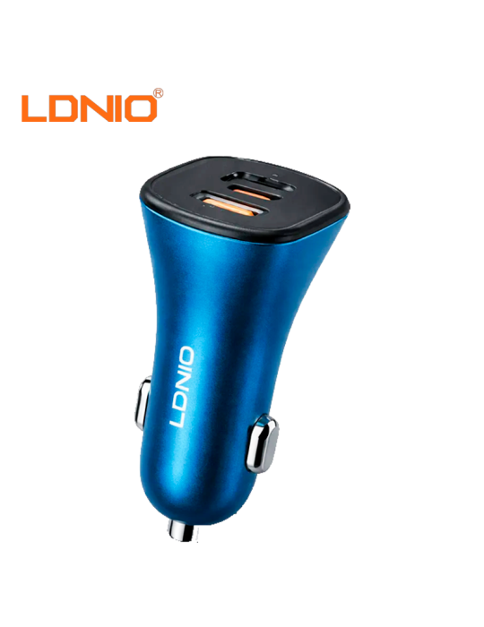 Cargador De Carro Ldnio C3 60W 1 USB C & USB A (C3)