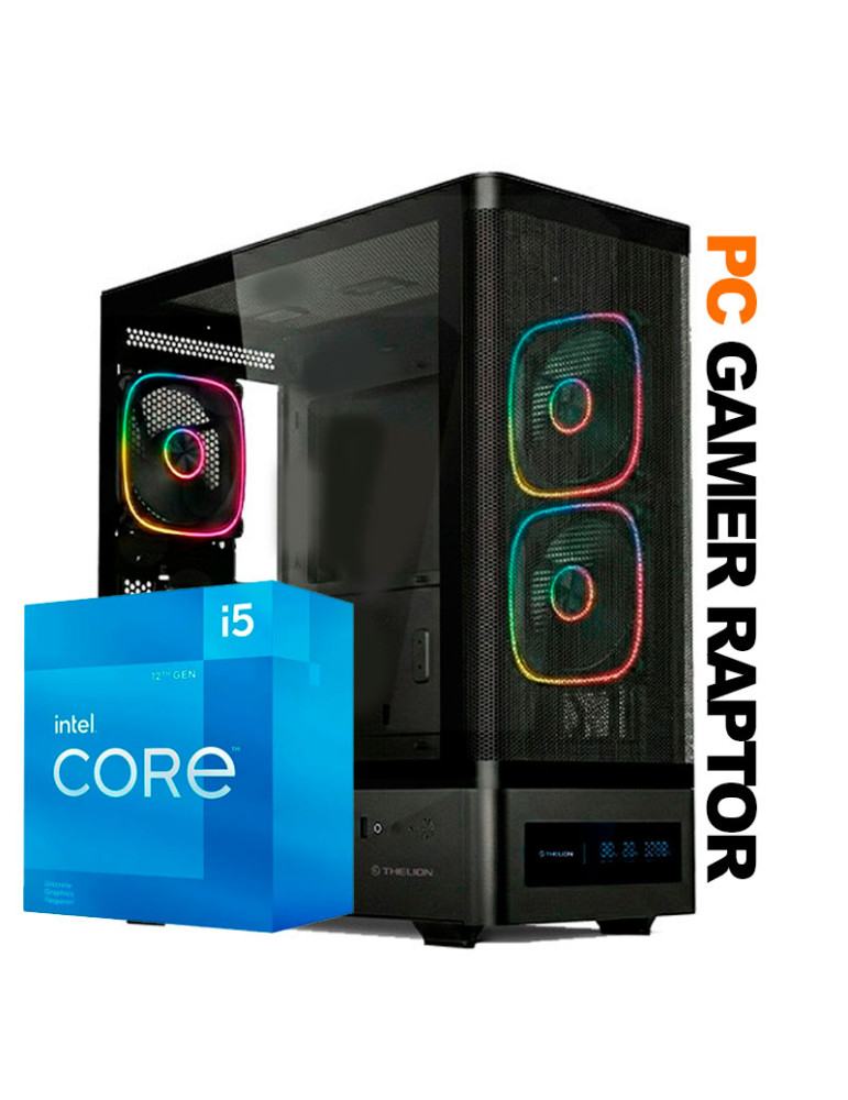 PC GAMER RAPTOR INTEL CORE I5 12400F B760 16GB DD4 SSD 500GB RTX 5050 8GB