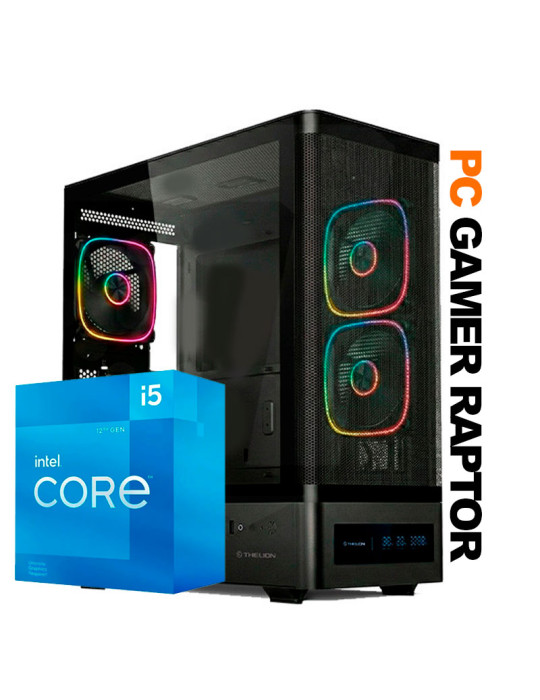 PC GAMER RAPTOR INTEL CORE I5 12400F B760 16GB DD4 SSD 500GB RTX 5050 8GB