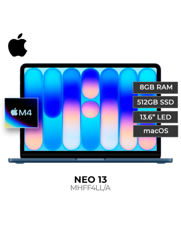 MACBOOK APPLE NEO 13 8GB 256GB SSD 13" LIQUID INDIGO BLUE (MHFF4LL/A)
