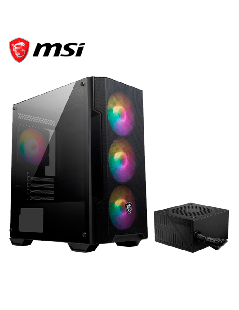 Case Msi Mag Forge 600W M100A Argb Black (Mag Forge M100A)