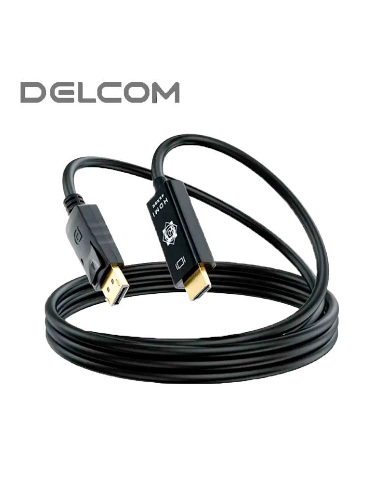 Cable Delcom DP A HDMI 1.8 Mts 4K DLDPHC001