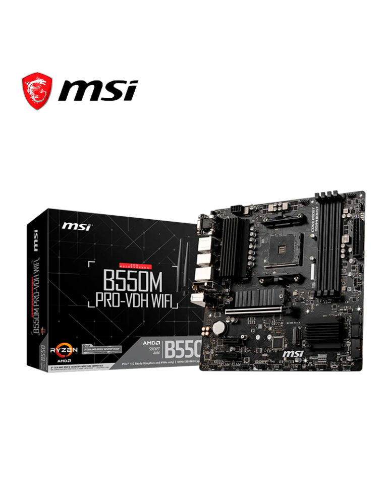 Placa AMD Msi B550M PRO-VDH WIFI DDR4 AM4 (B550M PRO-VDH)