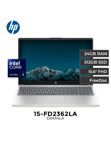 LAPTOP HP 15-FD2369LA ULTRA 5-225U 24GB 512GB SSD 15.6" FREEDOS (D3XX4LA)