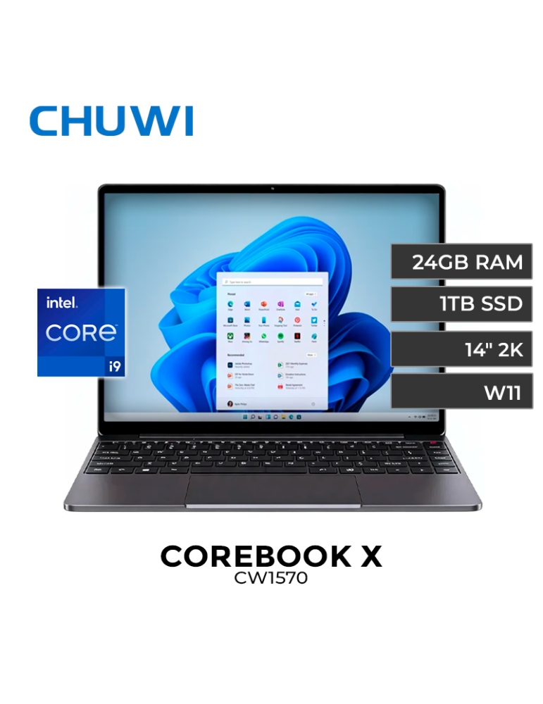 LAPTOP CHUWI COREBOOK X CORE I9 13900HX 16GB 1TB 14" W11  (CW1570)