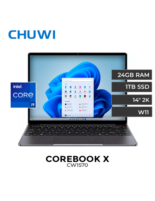 LAPTOP CHUWI COREBOOK X CORE I9 13900HX 16GB 1TB 14" W11  (CW1570)