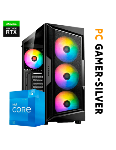PC Silver Intel Core I5 12400F 16GB SSD 500GB RTX 3050 6GB