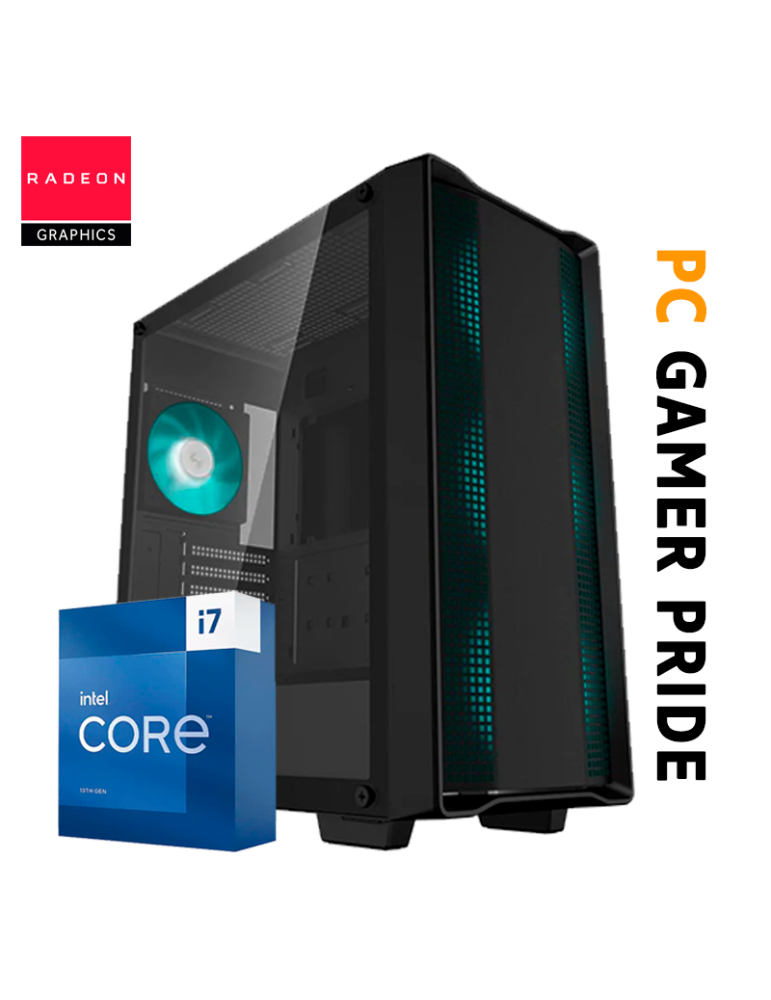 PC INTEL PRIDE CORE I7 13700 B760M 32GB DDR4 1TB SSD RX 9060 XT 8GB